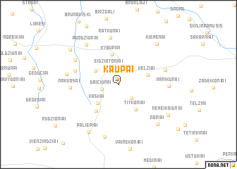 map of Kaupai