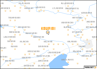 map of Kaupiai