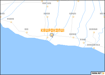 map of Kaupokonui