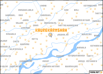 map of Kaure Karm Shāh