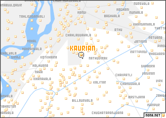 map of Kauriān