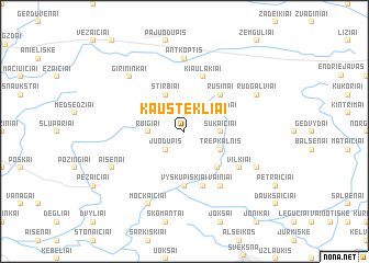 map of Kaustekliai