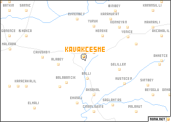 map of Kavakçeşme