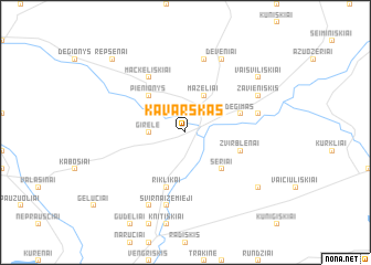 map of Kavarskas