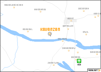 map of Kavarzān