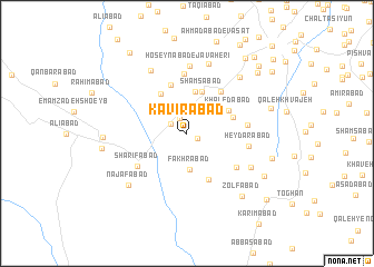 map of Kavīrābād