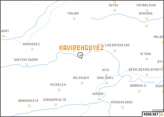 map of Kavīreh Gūyez