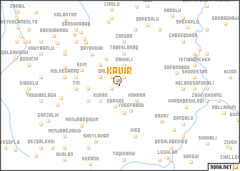 map of Kavīr