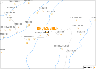 map of Kavīz-e Bālā
