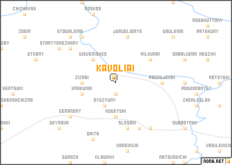 map of Kavoliai