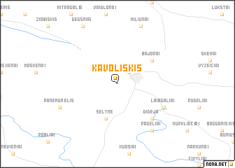 map of Kavoliškis
