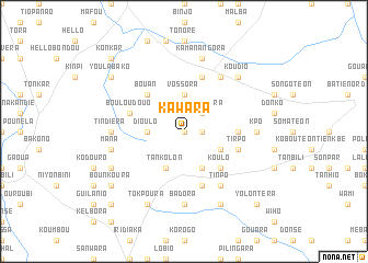 map of Kawara