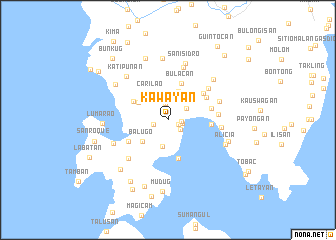 map of Kawayan