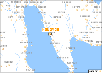 map of Kawayan