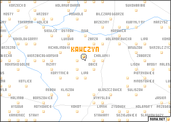 map of Kawczyn