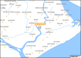 map of Kawdun