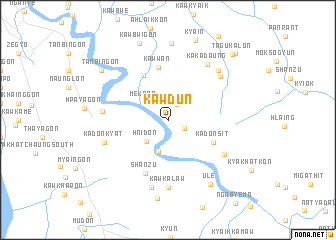 map of Kawdun