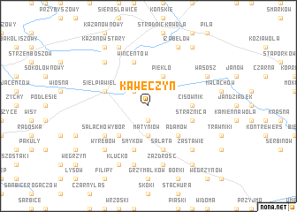 map of Kawęczyn