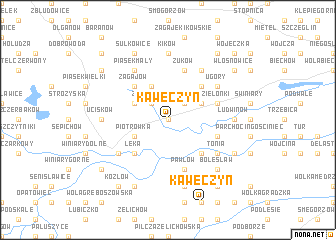 map of Kawęczyn