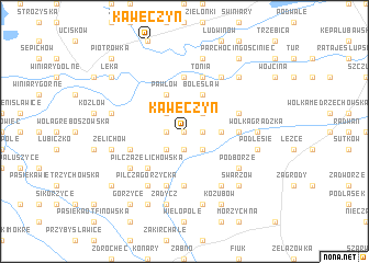 map of Kawęczyn
