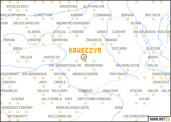 map of Kawęczyn