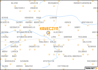 map of Kawęczyn