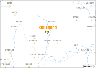 map of Kawengan