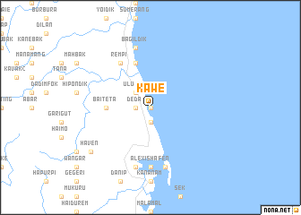 map of Kawe