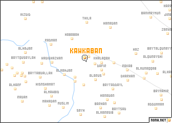 map of Kawkabān