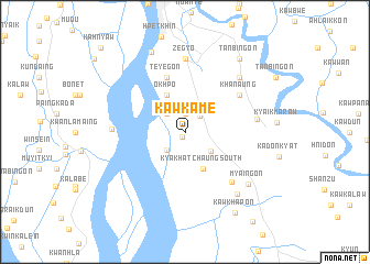 map of Kawkame