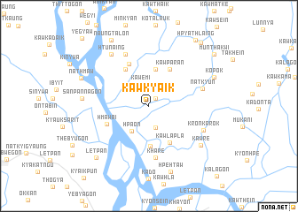 map of Kawkyaik