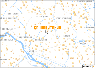 map of Kawm Abū Ţāḩūn