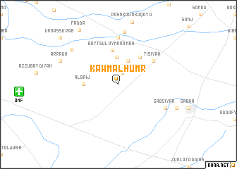 map of Kawm al Ḩumr