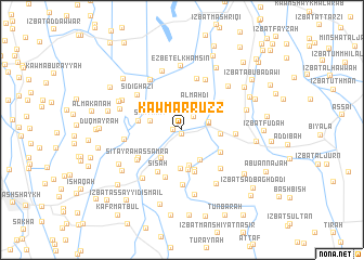 map of Kawm ar Ruzz