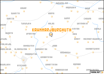 map of Kawm Marj Burghūth