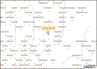 map of Kawono