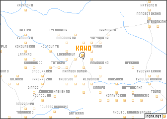 map of Kawo