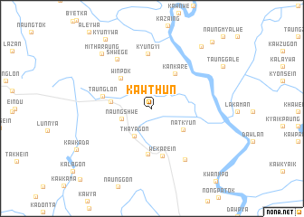 map of Kawthun