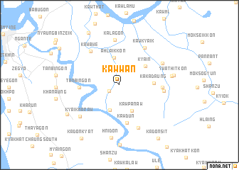 map of Kawwan