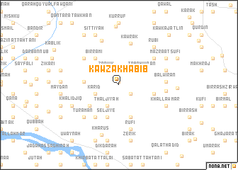 map of Kāwzak Ḩabīb