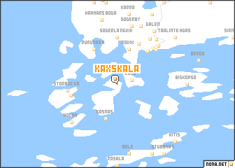 map of Kaxskäla