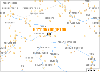 map of Kayān-e Bar Āftāb