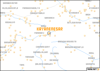 map of Kayān-e Nesār