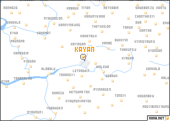 map of Kayan