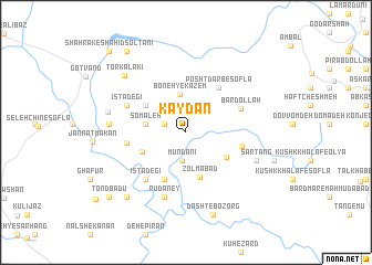 map of Kāydān