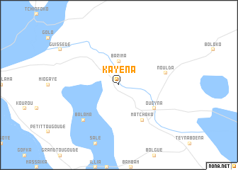 map of Kayena