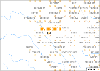 map of Kayin Ponno