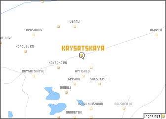 map of Kaysatskaya