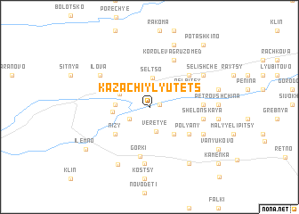 map of Kazachiy Lyutets