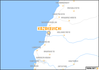 map of Kazakevichi